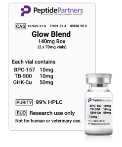 Peptide Partners GLOW Blend - BPC - 157/TB - 500/GHK - Cu (10 x 70mg vials)