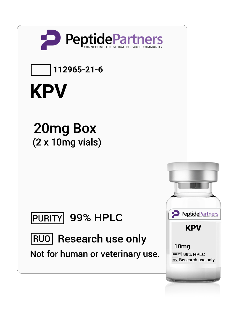 Peptide Partners KPV (2 x 10mg vials)