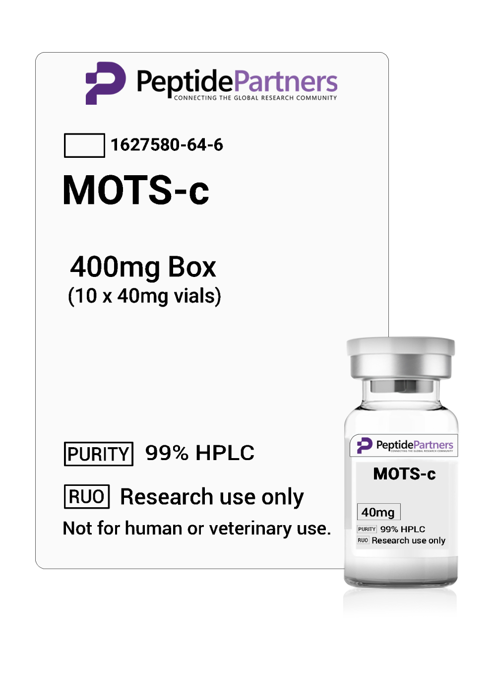 Peptide Partners MOTS - c (10 x 40mg vials)